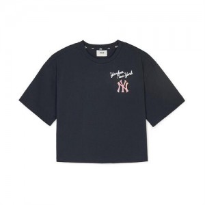 MLB Athleisuret New York Yankees Kids' T Shirts Black | 6427318-AM