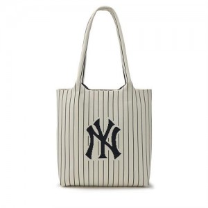 MLB Basic Big Logo Knit New York Yankees Tote Bags White | 1328467-EW