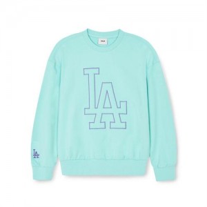 MLB Basic Big Logo Los Angeles Dodgers Kids' Sweatshirts Turquoise | 3760895-UF