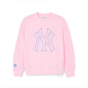 MLB Basic Big Logo New York Yankees Kids' Sweatshirts Pink | 5483961-TA