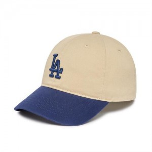 MLB Basic Color Block Unstructured Ball Los Angeles Dodgers Hats Beige | 5427089-VM