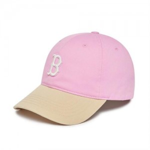 MLB Basic Color Block Unstructured Ball Boston Red Sox Hats Pink | 6431987-VB