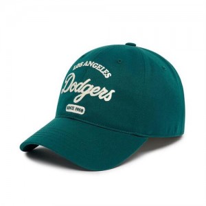 MLB Basic Cursive Logo Unstructured Ball Los Angeles Dodgers Hats Khaki | 0853127-RO