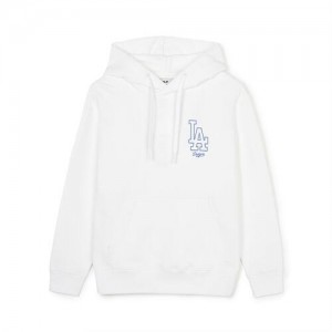 MLB Basic Mega Logo Overfit Los Angeles Dodgers Hoodie White | 3895210-WQ