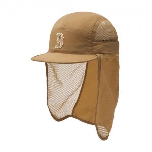 MLB Basic Mesh Cover Campboston Red Sox Kids' Caps Khaki | 6328794-IO