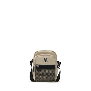 MLB Basic Mesh Mini New York Yankees Kids' Bags Beige / Black | 6437910-XY