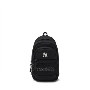 MLB Basic Mesh Slingbag New York Yankees Kids' Bags Black | 8916457-IX