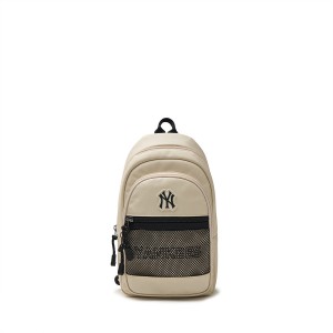 MLB Basic Mesh Slingbag New York Yankees Kids' Bags Beige | 1480957-UO