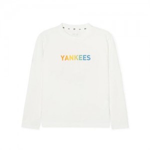 MLB Basic Quick Dryt New York Yankees Kids' T Shirts White | 5478213-FT