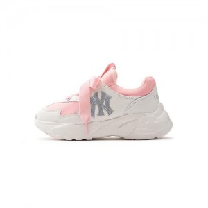 MLB Big Ball Chunky Flex Girls Junior New York Yankees Kids' Sneakers Pink | 1435086-KP