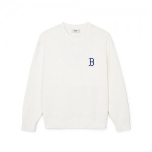 MLB Classic Monogram Big Lux Boston Redsox Sweatshirts White | 1304597-FK