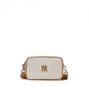 MLB Classic Monogram Jacquard Mini New York Yankees Cross Body Bags White | 1539874-VL