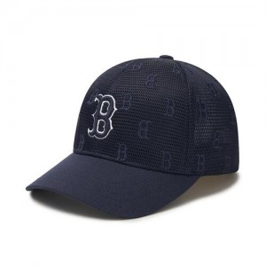 MLB Classic Monogram Mesh Ball Boston Red Sox Kids' Caps Black | 1782506-FL