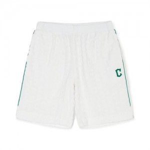 MLB Classic Monogram Terry Cleveland Guardians Kids' Shorts White | 0527913-ZO