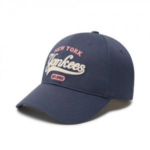 MLB Cursive Logo Unstructured Ball New York Yankees Hats Navy | 7180235-BG