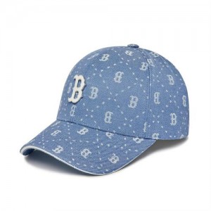 MLB Denim Dia Monogram Structured Ball Boston Red Sox Hats Blue | 4026873-XI