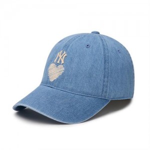 MLB Denim Heart Unstructured Ball New York Yankees Hats Blue | 7203159-KT