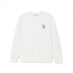 MLB Denim Like Monogram Big Lux Los Angeles Dodgers Sweatshirts Cream | 1285934-HC