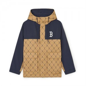 MLB Dia Monogram Jqd Blocking Boston Redsox Jackets Khaki | 1273956-MY