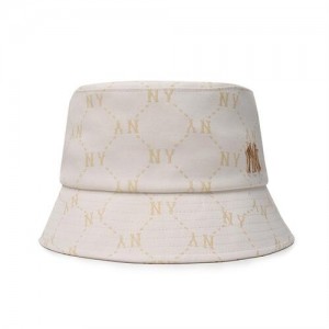 MLB Dia Monogram New York Yankees Hats White | 5140978-WO