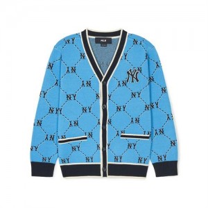 MLB Dia Monogram New York Yankees Kids' Sweaters Blue | 9018652-BS