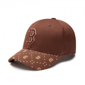 MLB Dia Monogram Point Sturctured Ball Boston Red Sox Hats Brown | 5764013-JY