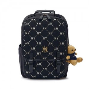 MLB Dia Monogram Premium School New York Yankees Kids' Bags Black | 7623541-TJ