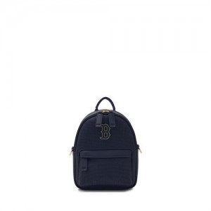 MLB Dia Monogram Pu Mini Backpack Boston Red Sox Kids' Bags Navy | 0796314-CT