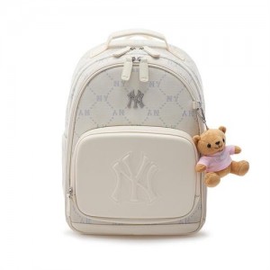 MLB Dia Monogram School New York Yankees Kids' Bags White | 6418293-CY