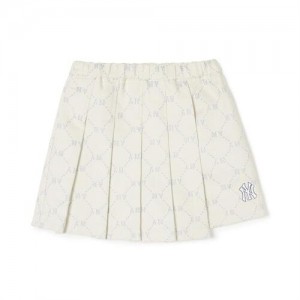 MLB Dia Monogram Woven Skort New York Yankees Kids' Skirts White | 7621504-VC