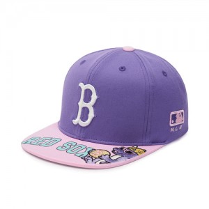 MLB Dragon Snapback Boston Red Sox Kids' Caps Purple | 8170356-WK