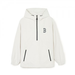 MLB Gorpcore Reflective Anorak Boston Redsox Hoodie White | 6471829-ZD