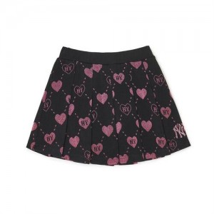 MLB Heart Allover New York Yankees Kids' Skirts Black | 3180427-EQ