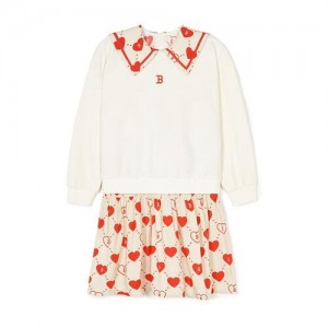 MLB Heart Boston Red Sox Kids' Dress White | 8140569-VD