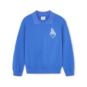 MLB Heart Collar Los Angeles Dodgers Kids' Sweatshirts Blue | 6124789-JP