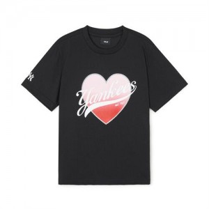 MLB Heart Graphict New York Yankees Kids' T Shirts Black | 8543960-VS