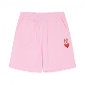 MLB Heart Logo New York Yankees Kids' Shorts Pink | 3067954-IF