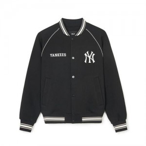 MLB Jersey Basic Raglan Varsity New York Yankees Jackets Black | 3281075-KY