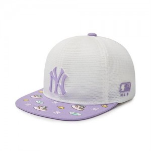 MLB Megabear All Mesh Snap Back New York Yankees Kids' Caps White | 0857124-XG