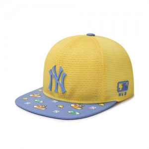 MLB Megabear All Mesh Snap Back New York Yankees Kids' Caps Yellow | 7842130-PG