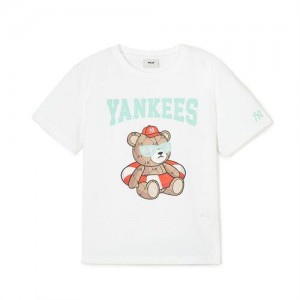 MLB Mono Beart New York Yankees Kids' T Shirts White | 4760219-GD