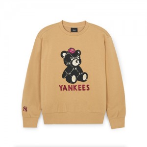 MLB Mono Megabear New York Yankees Kids' Sweatshirts Khaki | 4396205-BF