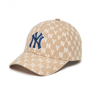 MLB Monogram Classic Ball New York Yankees Hats Beige | 5089672-PN