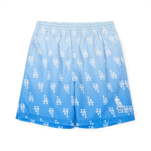 MLB Monogram Gradation Woven Los Angeles Dodgers Kids' Shorts Blue | 8295713-RS