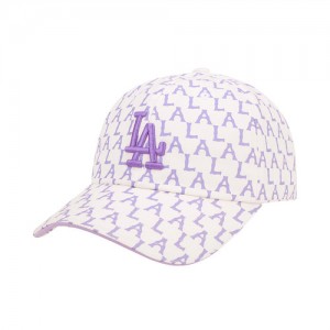 MLB Monogram Pastel Ball La Dodgers Hats Purple | 0924153-XL