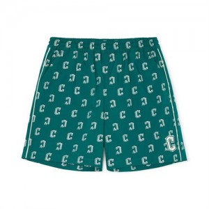 MLB Monogram Woven Cleveland Guardians Kids' Shorts Green | 1945230-RK