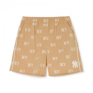 MLB Monogram Woven New York Yankees Kids' Shorts Khaki | 3968175-UE