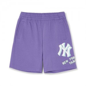 MLB Monotive New York Yankees Kids' Shorts Purple | 5283679-JT