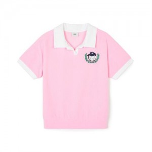 MLB Play Terry Piquet New York Yankees Kids' T Shirts Pink | 0637498-LO