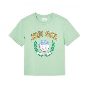 MLB Playt Boston Red Sox Kids' T Shirts Green | 8364715-CI